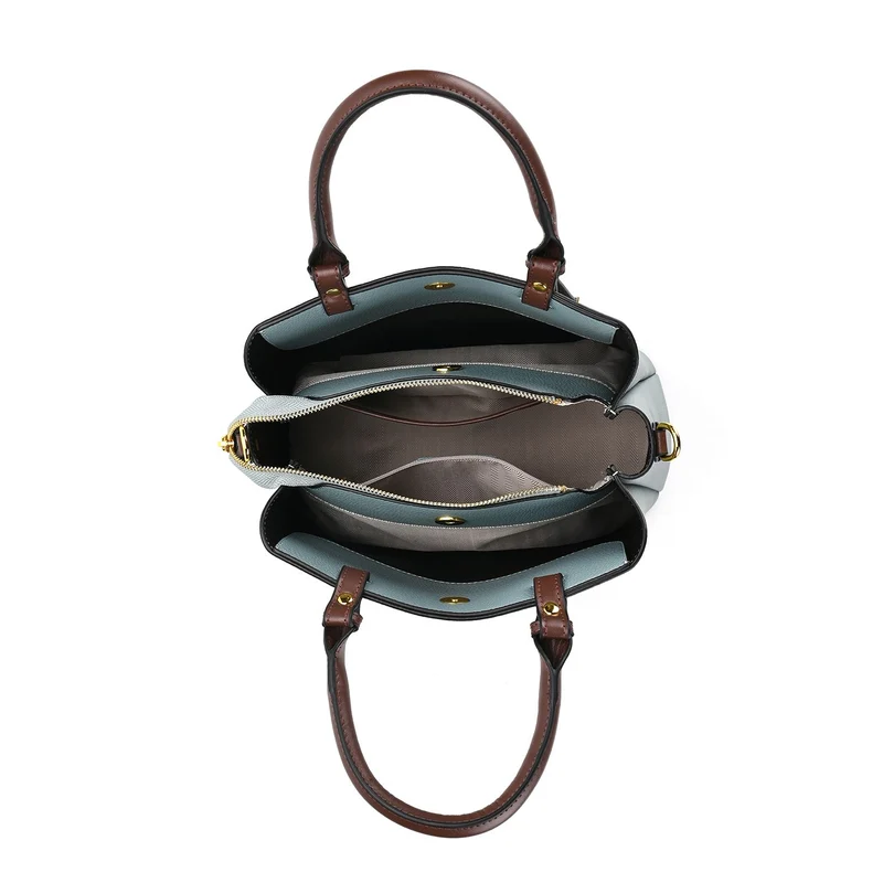 Echtes Leder - Vielseitige Tasche mit abnehmbarem Schulterriemen, 30x14x24 cm, Rosa
