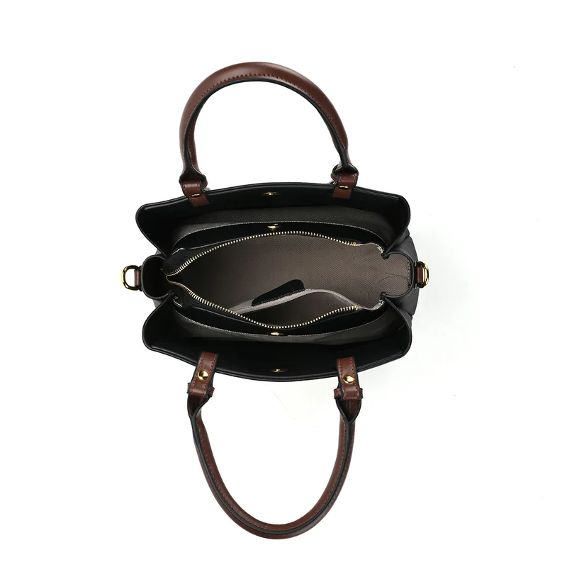 Echtes Leder - Vielseitige Tasche mit abnehmbarem Schulterriemen, 30x14x24 cm, Rosa