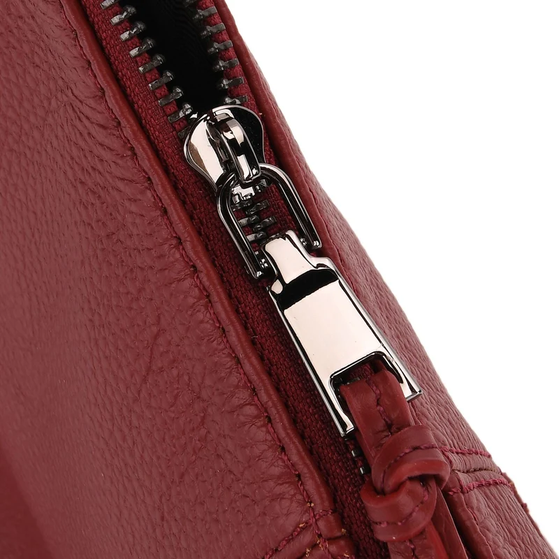 Echtleder-Hobo-Bag mit abnehmbarem Schulterriemen, 41x10x35 cm, Altrosa