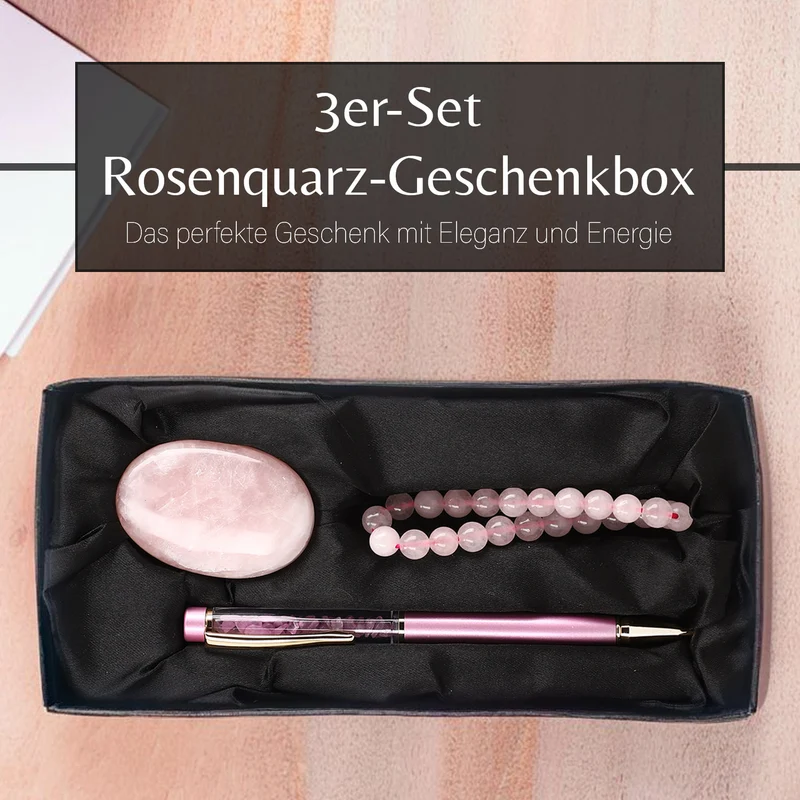 3er Exklusives Set - Sodalith - Eleganter Handstein, stilvolles Armband, und luxuriöser Kugelschreiber mit Kristallkugel