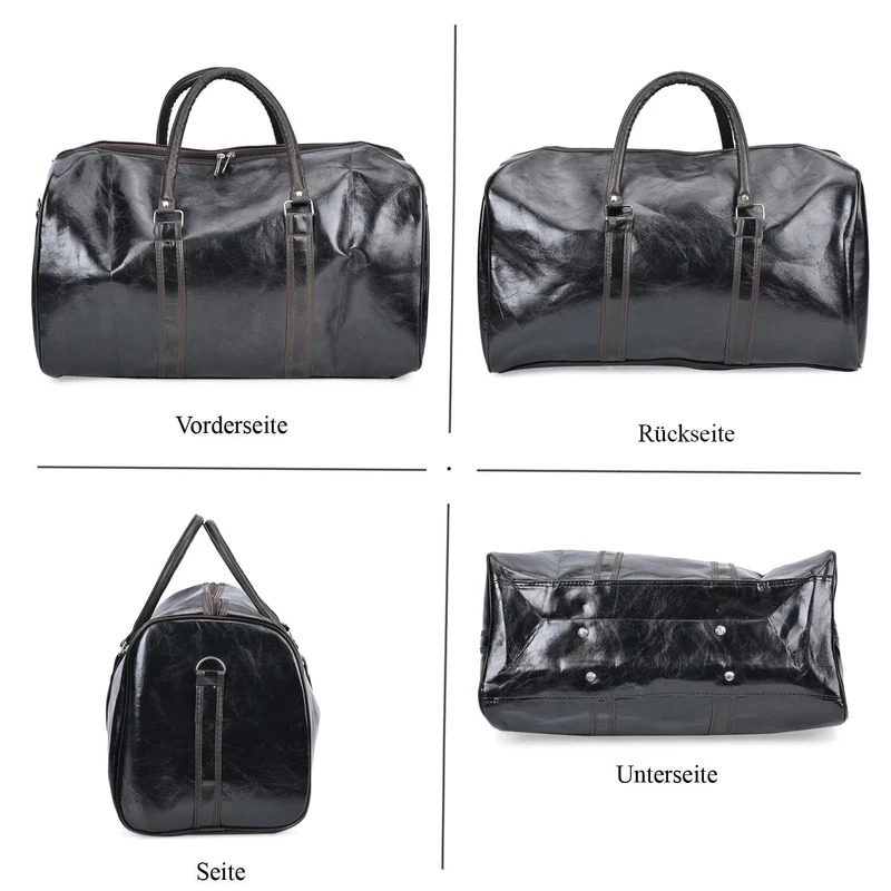 Stylische XL-Reisetasche - Vielseitige Tasche, Maße 50x26x28cm, Schwarz