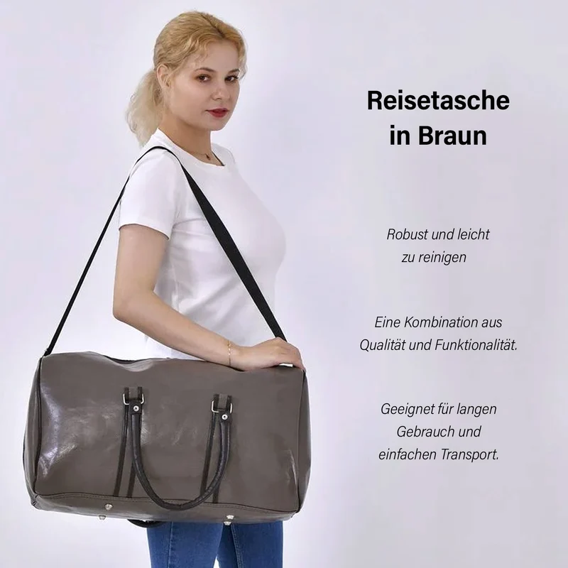 Stylische XL-Reisetasche - Vielseitige Tasche, Maße 50x26x28cm, Schwarz