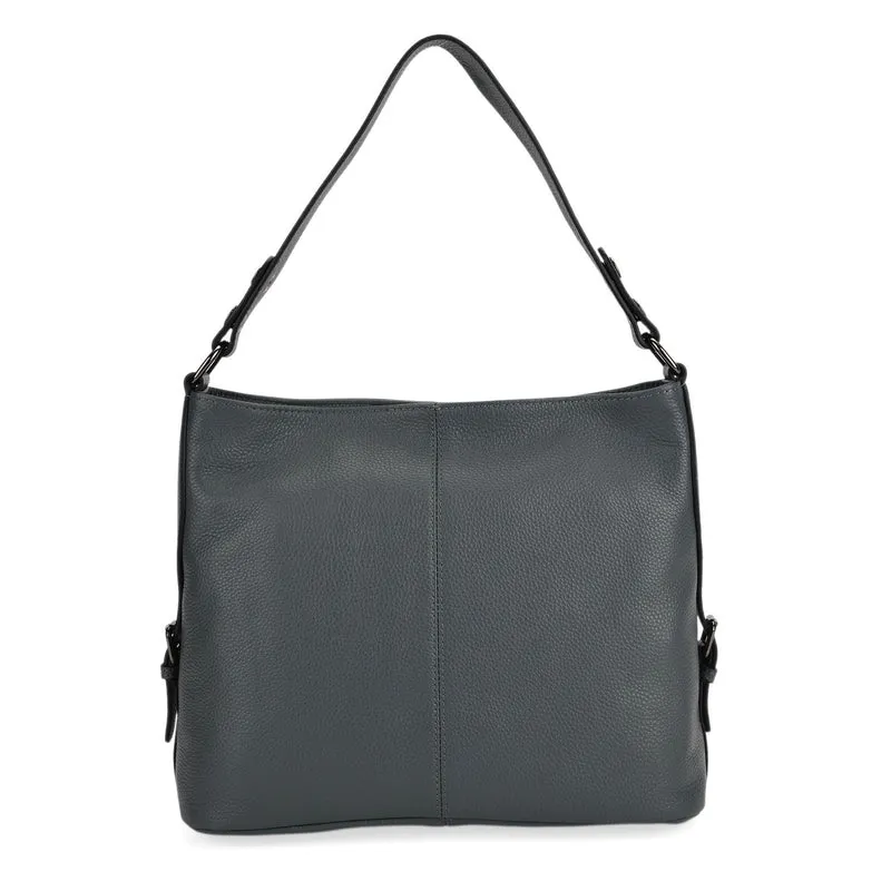 100% Echtleder-Crossbody-Tasche mit 3 Tragevarianten, 32x12x25 cm, Cognac