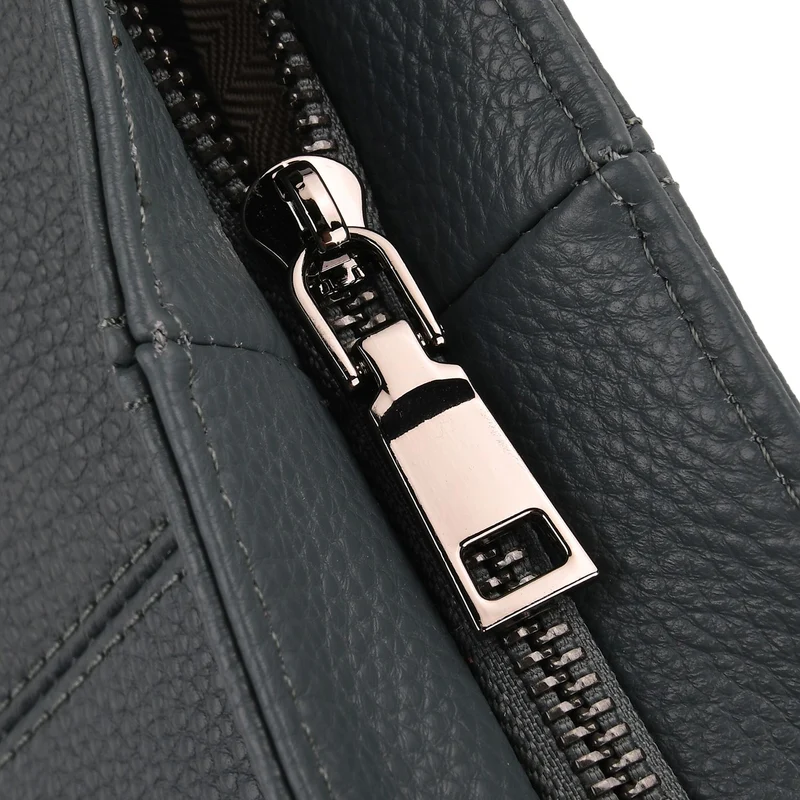 100% Echtleder-Crossbody-Tasche mit 3 Tragevarianten, 32x12x25 cm, Cognac