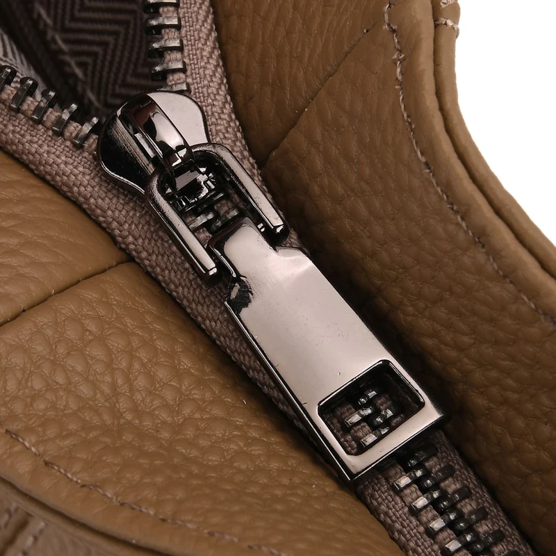100% Echtleder-Crossbody-Tasche mit 3 Tragevarianten, 32x12x25 cm, Cognac