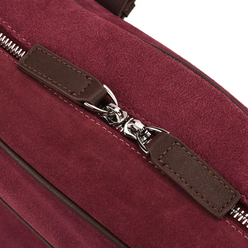 Handtasche aus Echtleder, 34 x 12 x 19 cm, Dunkelkaffee