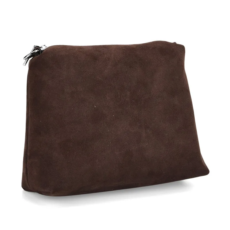 2er-Set Echtleder-Taschen, Shopper und Umhängetasche mit trendigem Leopardenmuster, Dunkelbraun