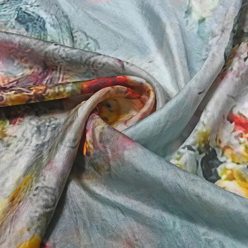 Bedruckter Seidenschal, Größe: 50 x 170 cm