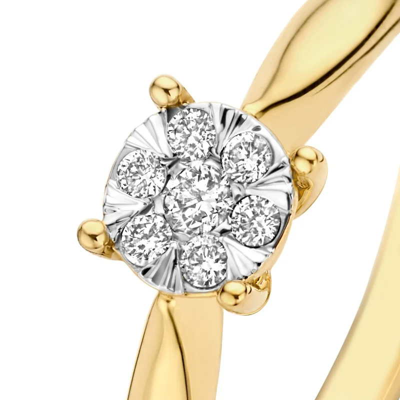 Isabel Bernard De la Paix Hanaé 14 Karat | Gold Ring | Diamant 0.14 Karat | IBD330008-60