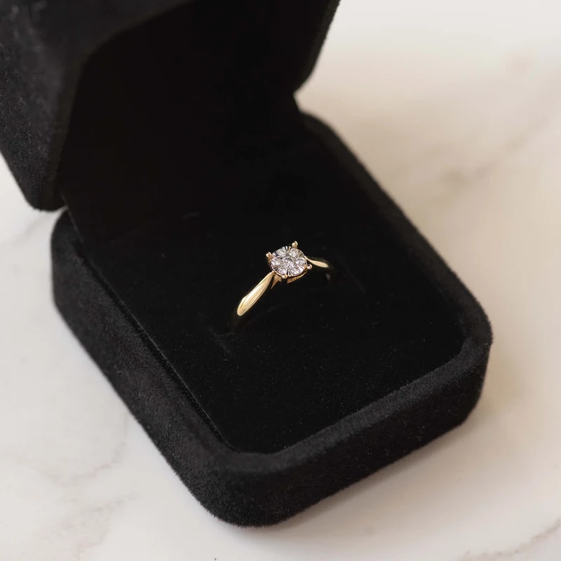 Isabel Bernard De la Paix Hanaé 14 Karat | Gold Ring | Diamant 0.08 Karat | IBD330007-50