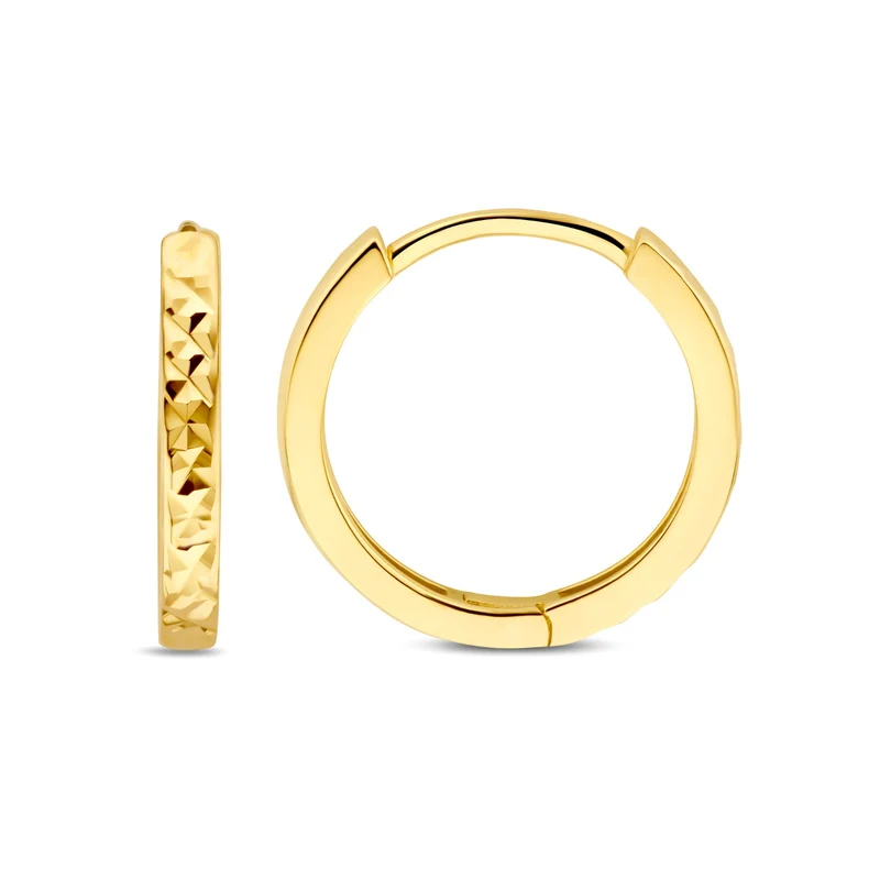 Beloro Jewels Regalo d'Amore 9 Karat Gold Ohrringe Geschenkset mit Diamantschliff BO90042