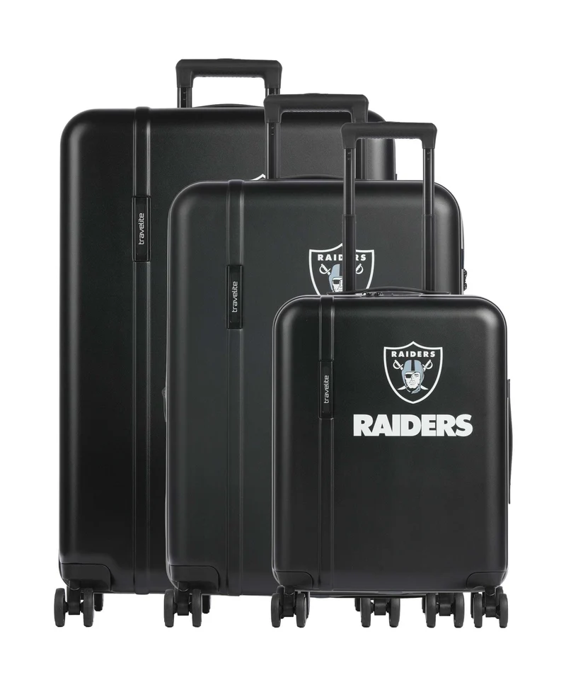 Travelite NFL 4-Rollen Trolley Set las vegas raiders