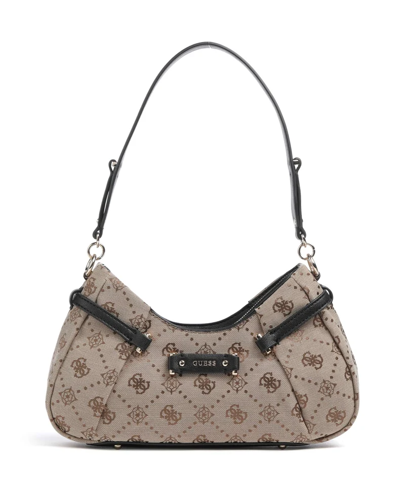 Guess Dorothy Schultertasche latte logo/black