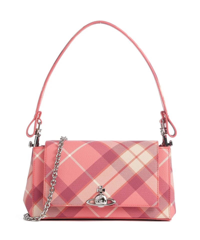 Vivienne Westwood Hazel Buccia D'Arancia Medium Schultertasche fraser pink