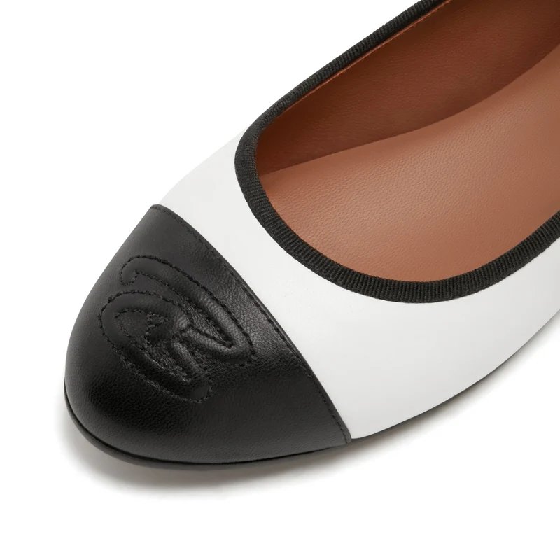 Isabel Bernard Vendôme Ynes Weiß Kalbsleder Ballerinas IB51011-071-36