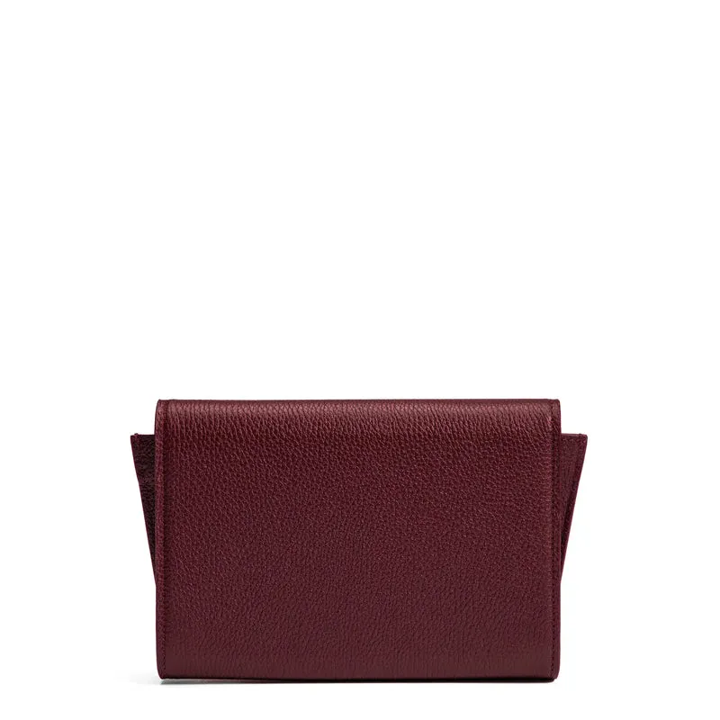 Isabel Bernard Honoré Lina Bordeauxrote Clutch Mit Abnehmbarer Schulterkette IB21135-052