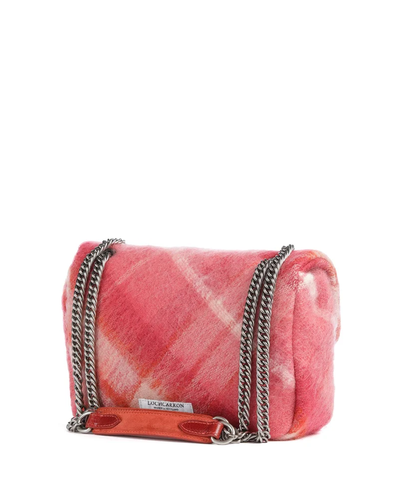 Vivienne Westwood Anita Tartan Mohair M Schultertasche fraser pink