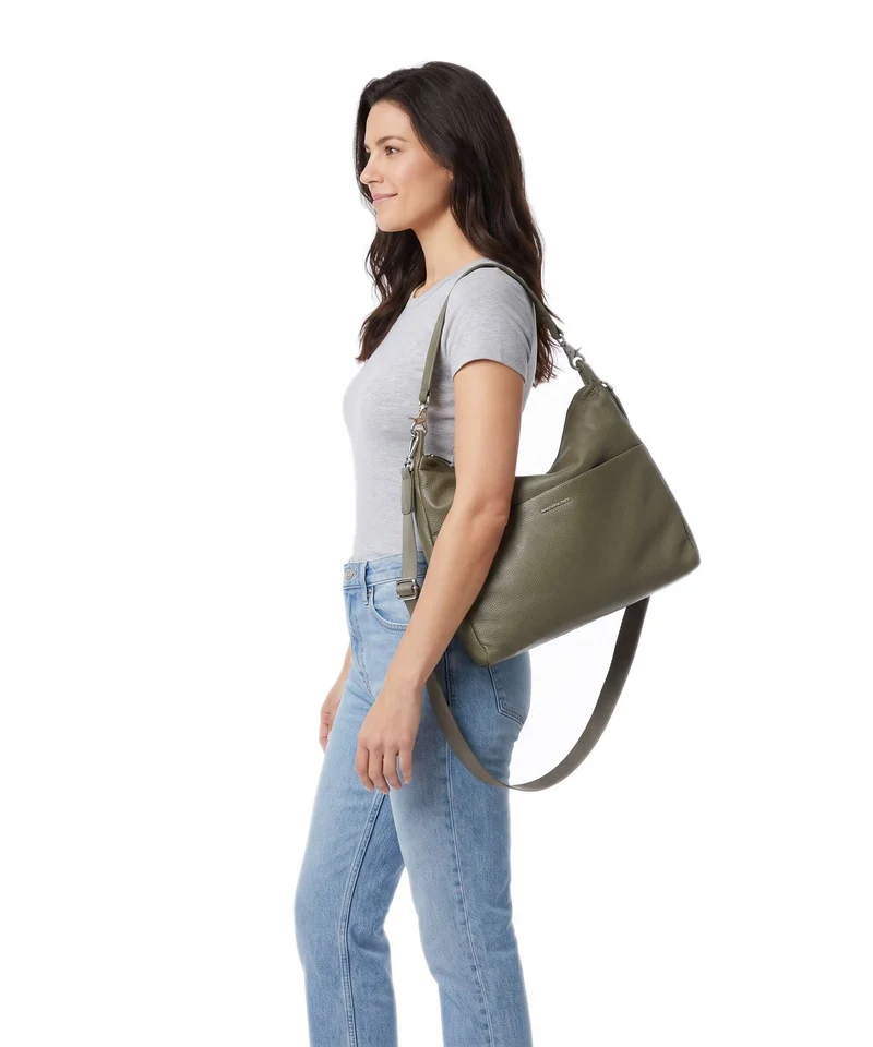Mandarina Duck Mellow Leather Beuteltasche winter olive