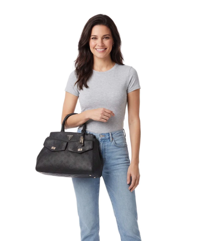 Guess Blake Large Handtasche black logo