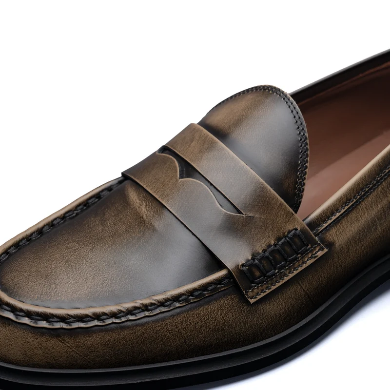 Isabel Bernard Vendôme Blandine mokkafarbene Spazzolato-Leder Loafer IB51015-639-36