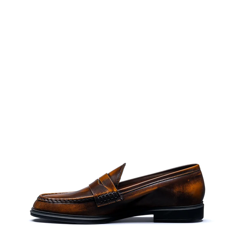 Isabel Bernard Vendôme Blandine cognacfarbene Spazzolato-Leder Loafer IB51015-636-35