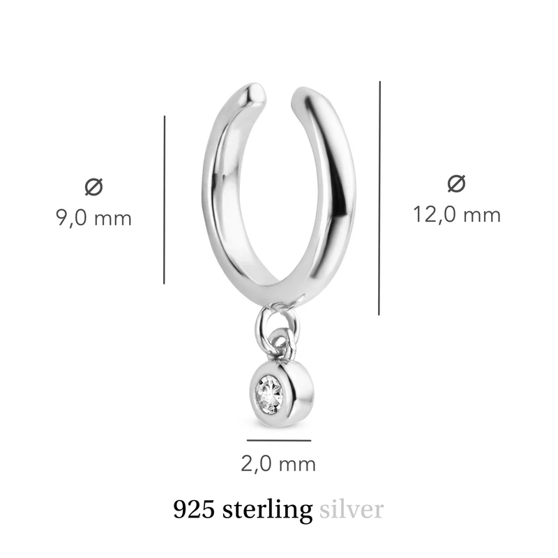 Violet Hamden Venus 925 Sterling Zilveren Ear Cuff Met Geboortesteen VH370001-MAR