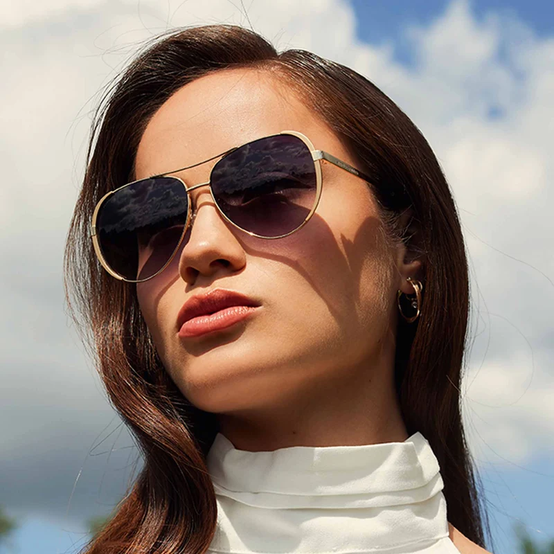 Isabel Bernard La Villette Ruby Goldfarbene Aviator Sonnenbrille IB400004-15-01
