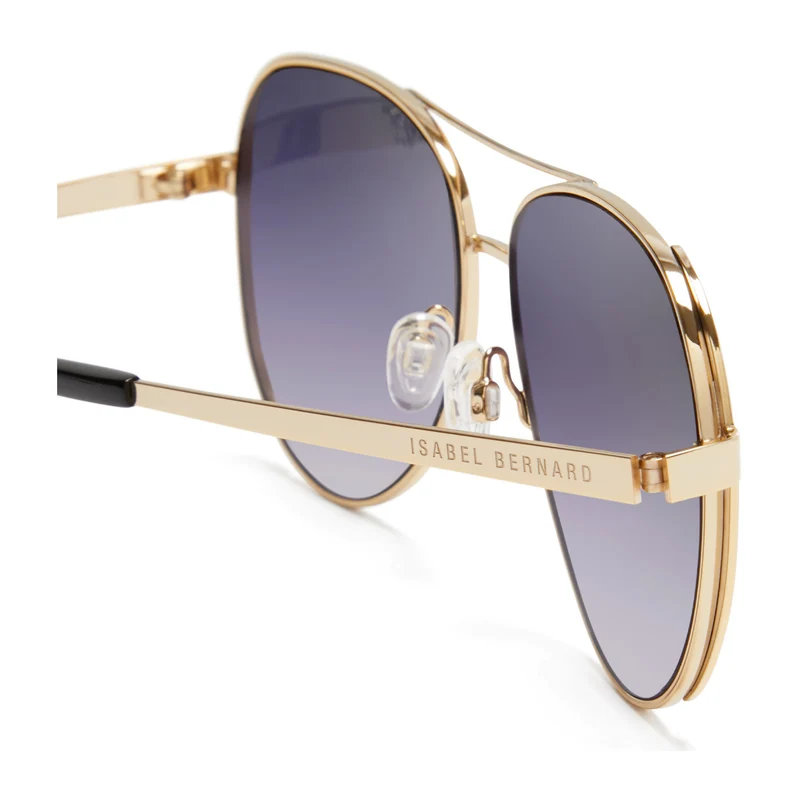 Isabel Bernard La Villette Ruby Goldfarbene Aviator Sonnenbrille IB400004-15-01
