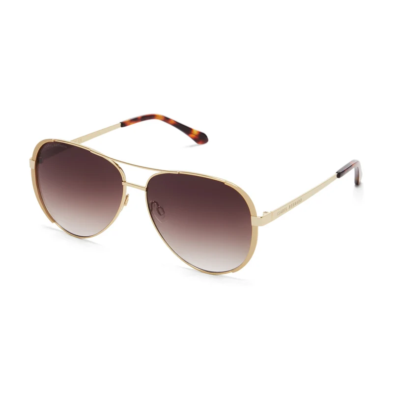 Isabel Bernard La Villette Ruby Goldfarbene Aviator Sonnenbrille IB400004-15-14