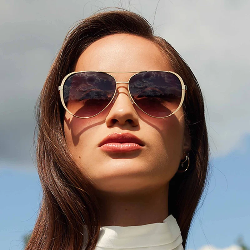 Isabel Bernard La Villette Ruby Goldfarbene Aviator Sonnenbrille IB400004-15-14