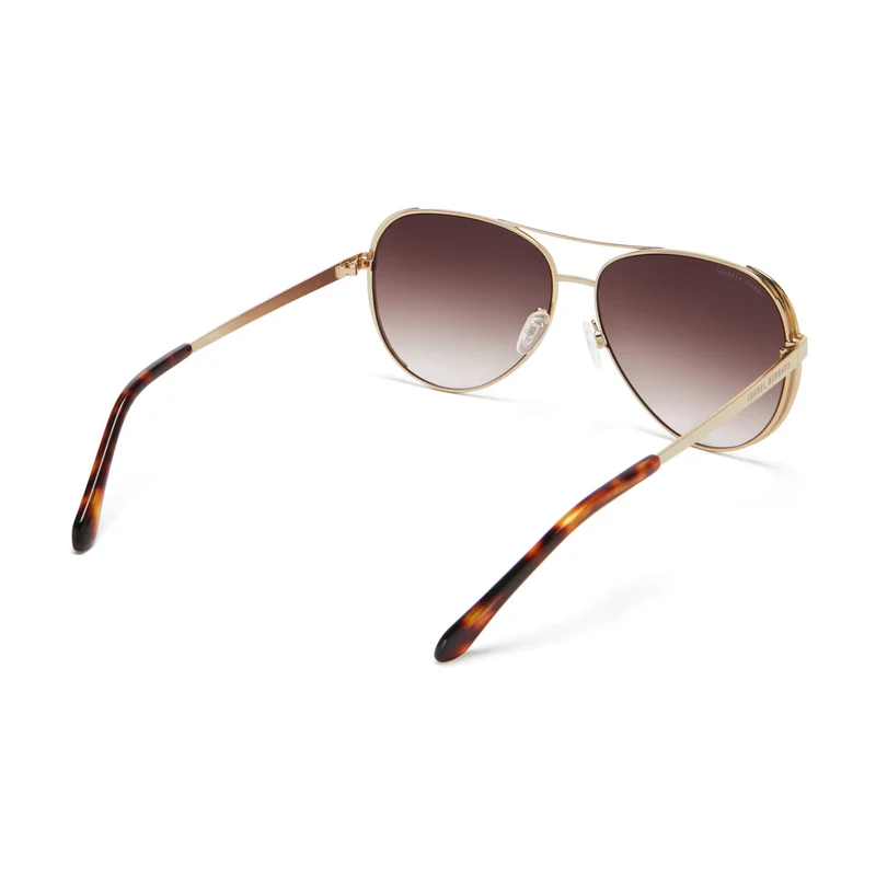 Isabel Bernard La Villette Ruby Goldfarbene Aviator Sonnenbrille IB400004-15-14