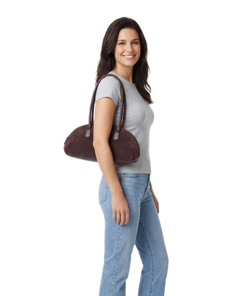 Depeche Bilbao Schultertasche plum