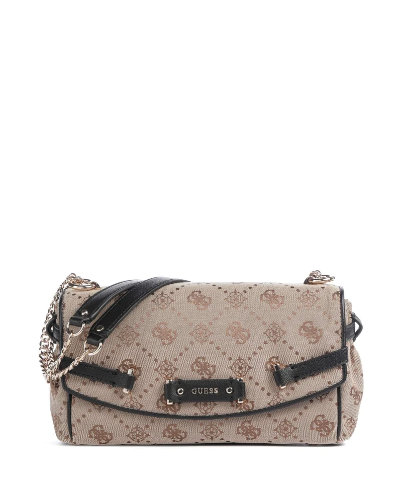 Guess Dorothy Schultertasche latte logo/black