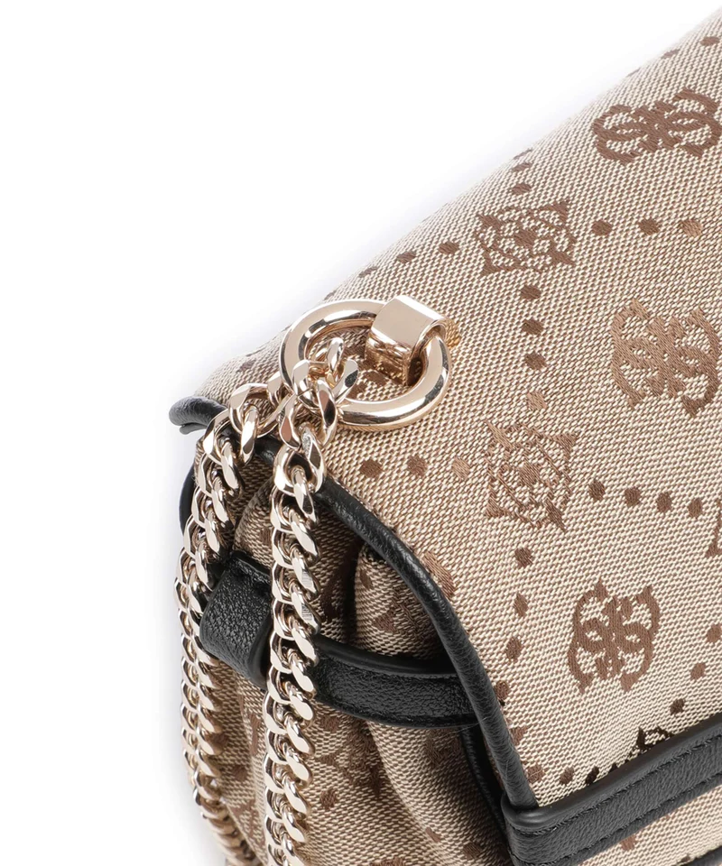 Guess Dorothy Schultertasche latte logo/black