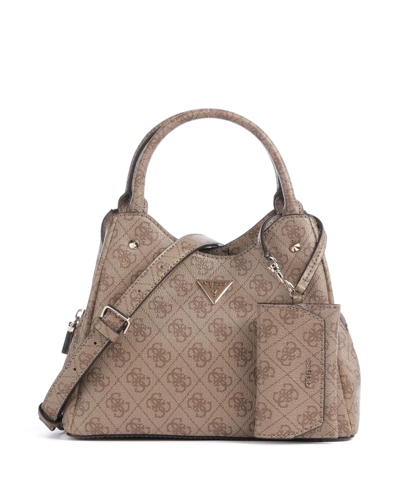Guess Lorella Girlfriend Logo Small Handtasche latte logo