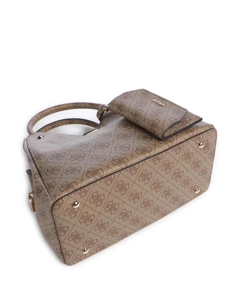Guess Lorella Girlfriend Logo Small Handtasche latte logo