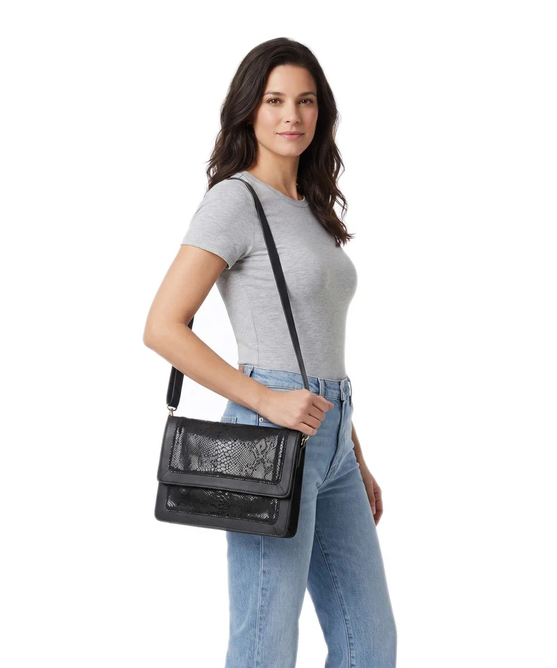 Depeche Fashion Favourites Umhängetasche black snake