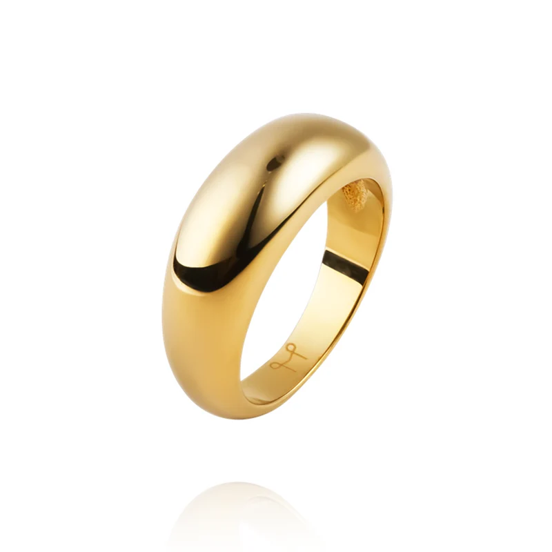 Mockberg Gold Plated Bold Ring MO222