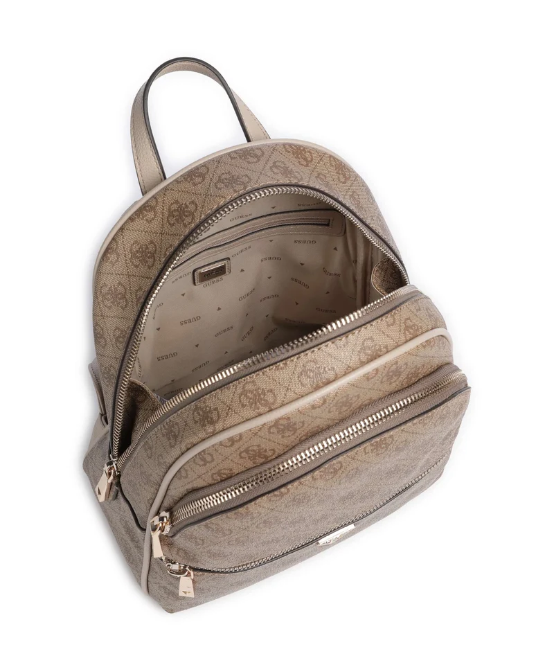 Guess Manhattan II Large Rucksack latte logo