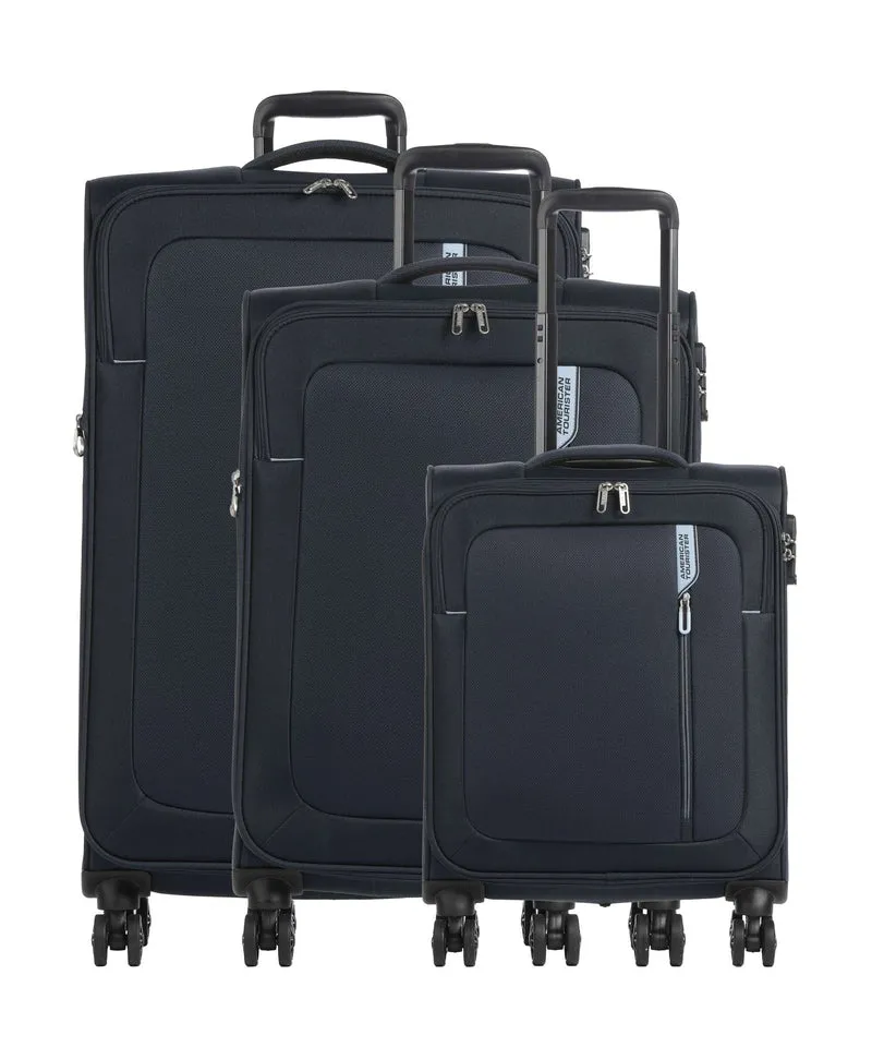 American Tourister Nitestream 4-Rollen Trolley Set navy/blue