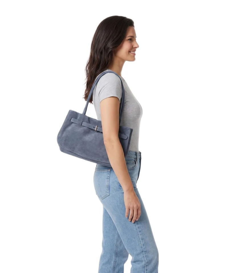Abro Suede Jill Schultertasche jeans
