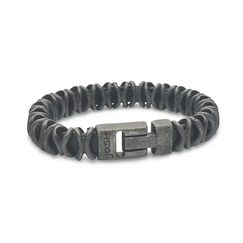 Josh Black Alloy Bracelet 03560VB/NCLR/LME