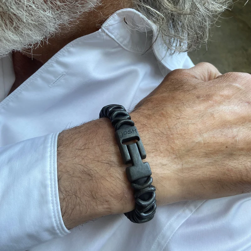 Josh Black Alloy Bracelet 03560VB/NCLR/LME