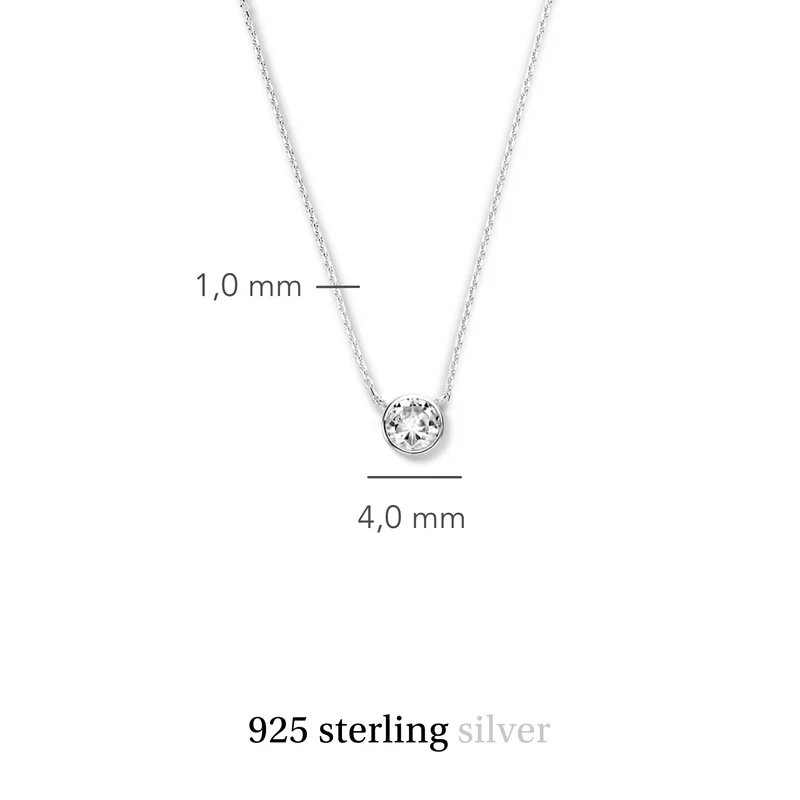 Violet Hamden Venus 925 Sterling Silberne Halskette mit Geburtsstein VH340009-DEC