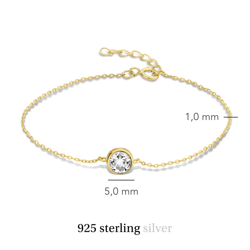 Violet Hamden Venus 925 Sterling Silbernes Vergoldetes Armband mit Geburtsstein VH320010-DEC
