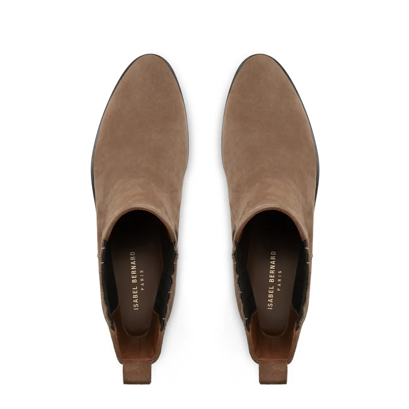 Isabel Bernard Vendôme Chey Taupe Suede Chelsea Stiefel IB53000SS-178-36
