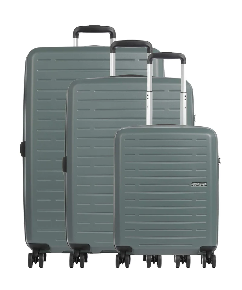 American Tourister Aerojoy 4-Rollen Trolley Set dark forest