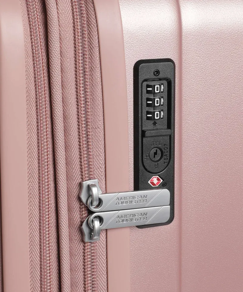 American Tourister Aerojoy 4-Rollen Trolley Set metallic rose