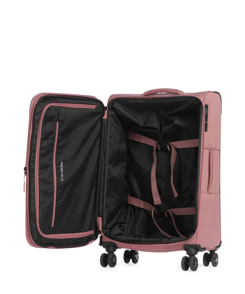 Travelite Kick Off 4-Rollen Trolley Set blush