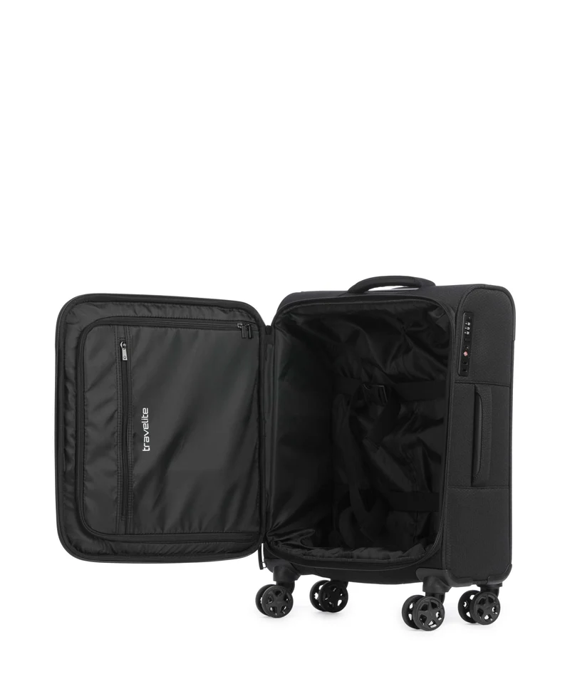 Travelite Kick Off 4-Rollen Trolley black
